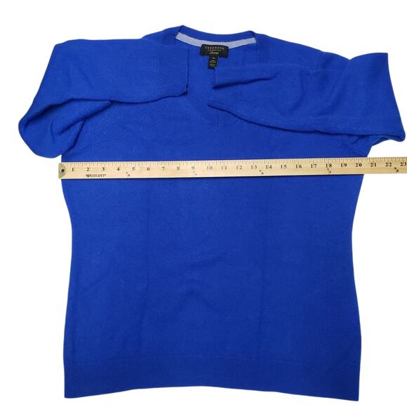 Charter Club 100% Cashmere Royal Blue V‑Neck Sweater Women’s XL - Picture 6 of 10